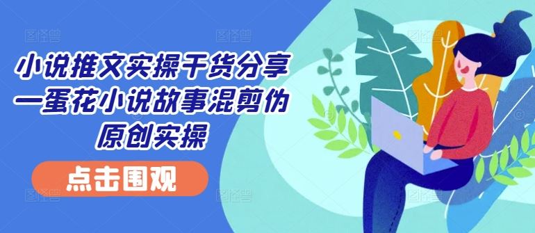 小说推文实操干货分享—蛋花小说故事混剪伪原创实操-占领资源网