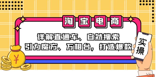 （12814期）2024淘宝电商课程：详解直通车、自然搜索、引力魔方、万相台，打造爆款-占领资源网
