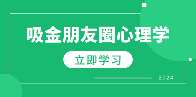 朋友圈吸金心理学：揭秘心理学原理，增加业绩，打造个人IP与行业权威-占领资源网