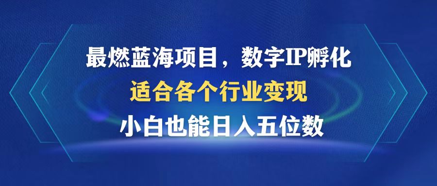 （12941期）最燃蓝海项目  数字IP孵化  适合各个行业变现  小白也能日入5位数-占领资源网