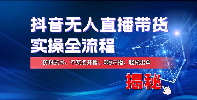 （13001期）在线赚钱新途径：如何用抖音无人直播实现财务自由，全套实操流程，含…-占领资源网