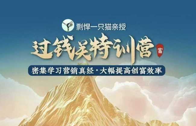 剽悍一只猫-过钱关特训营，学习营销真经 大幅度提高创富效率-占领资源网