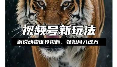 利用动物世界解说视频，赚分成计划收益，轻松月入过W，操作简单【揭秘】-占领资源网