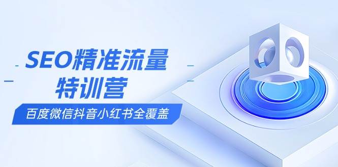 （13851期）SEO精准流量特训营，百度微信抖音小红书全覆盖，带你搞懂搜索优化核心技巧-占领资源网