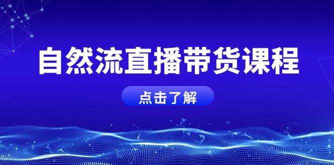 （13809期）自然流直播带货课程，结合微付费起号，打造运营主播，提升个人能力-占领资源网