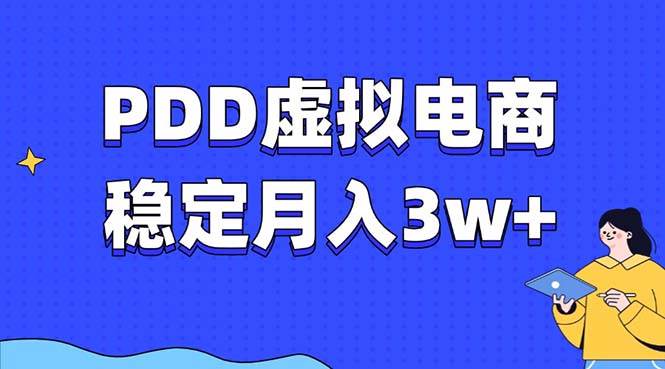 （13801期）PDD虚拟电商教程，稳定月入3w+，最适合普通人的电商项目-占领资源网