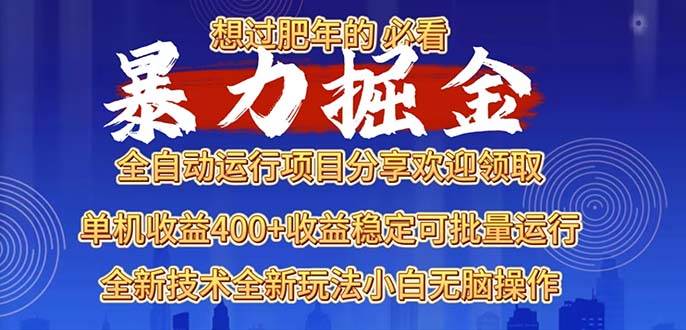 （13675期）2025暴力掘金项目，想过肥年必看！-占领资源网