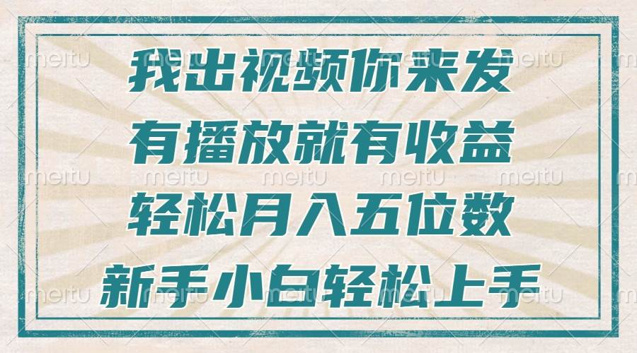（13667期）不剪辑不直播不露脸，有播放就有收益，轻松月入五位数，新手小白轻松上手-占领资源网