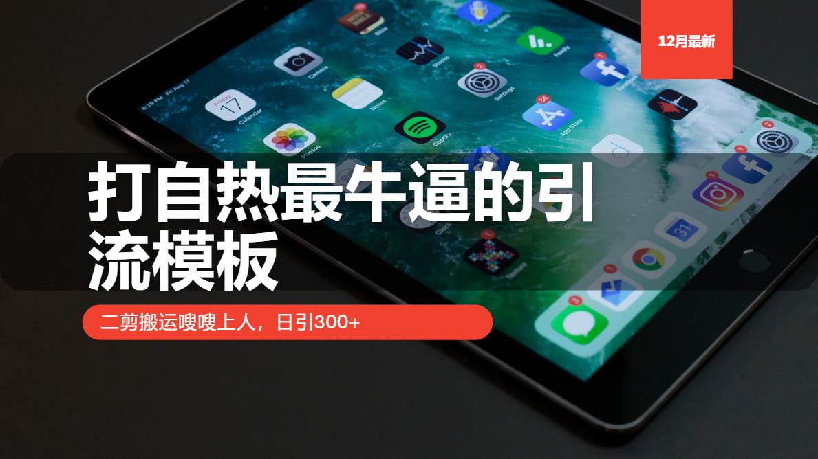 （13654期）打自热最牛逼的引流模板，二剪搬运嗖嗖上人，日引300+-占领资源网