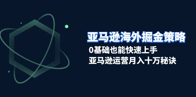 （13644期）亚马逊海外掘金策略，0基础也能快速上手，亚马逊运营月入十万秘诀-占领资源网