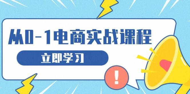 （13594期）从零做电商实战课程，教你如何获取访客、选品布局，搭建基础运营团队-占领资源网