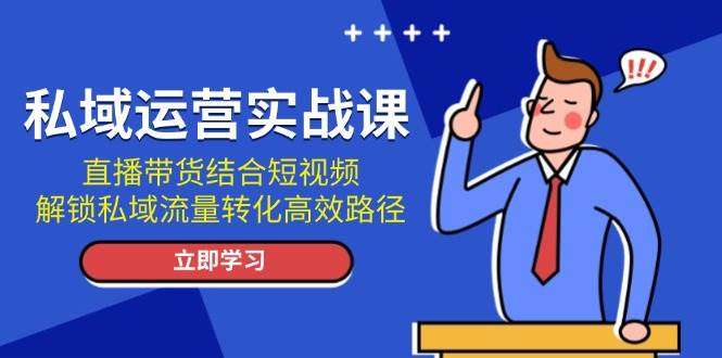 （13587期）私域运营实战课：直播带货结合短视频，解锁私域流量转化高效路径-占领资源网