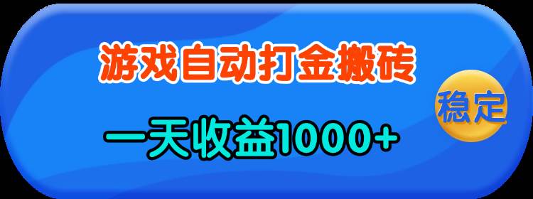 （13983期）老款游戏自动打金，一天收益1000+ 人人可做，有手就行-占领资源网