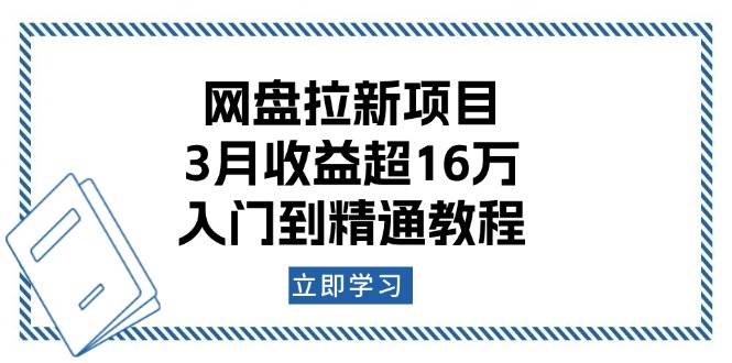 （13994期）网盘拉新项目：3月收益超16万，入门到精通教程-占领资源网