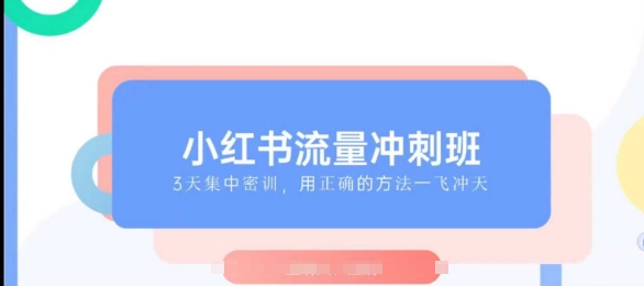 小红书流量冲刺班2025，最懂小红书的女人，快速教你2025年入局小红书-占领资源网
