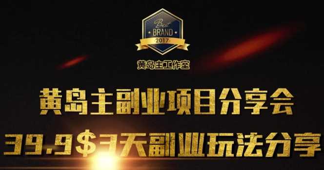 黄岛主副业分享会1期：3天3个副业玩法，速度上车-占领资源网