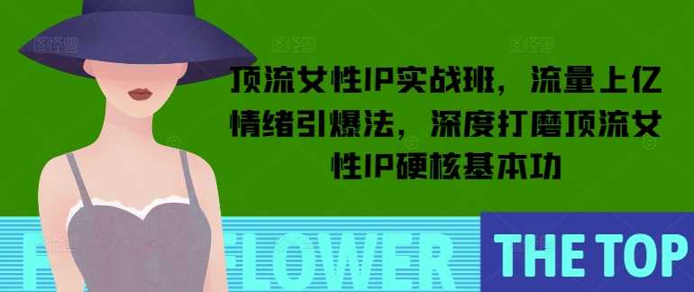 顶流女性IP实战班，流量上亿情绪引爆法，深度打磨顶流女性IP硬核基本功-占领资源网