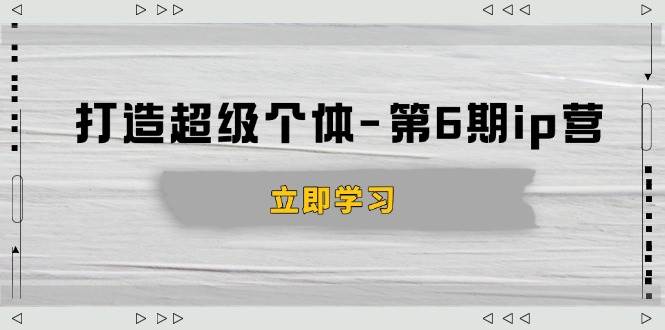 （14014期）打造 超级个体-第6期ip营：商业认知,产品设计,成交演练,解决知识变现难题-占领资源网