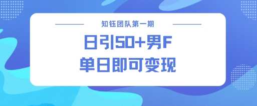 男粉引流新方法不违规，当日即可变现-占领资源网