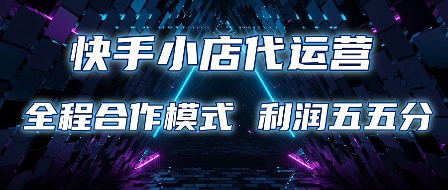 快手小店代运营 限时托管计划 合作模式 利润五五分成-占领资源网