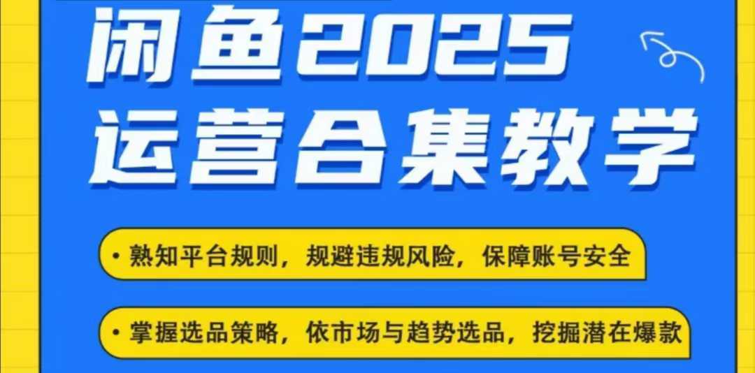 2025闲鱼电商运营全集，2025最新咸鱼玩法-占领资源网