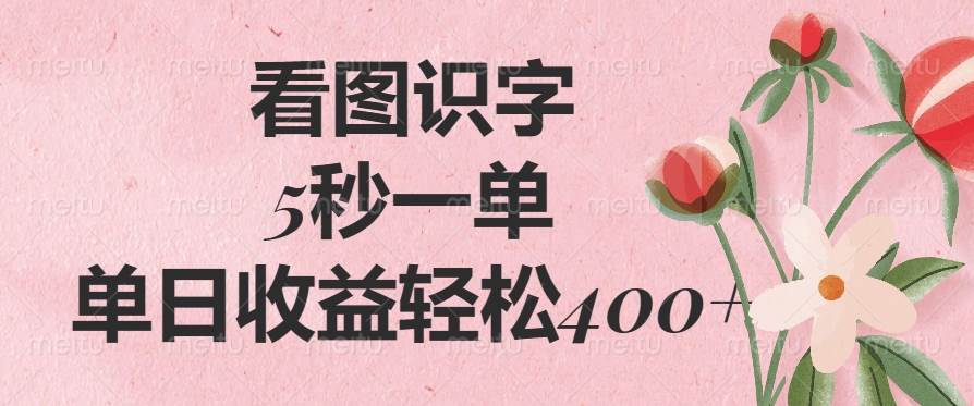 （14338期）看图识字，5秒一单，单日收益轻松400+-占领资源网