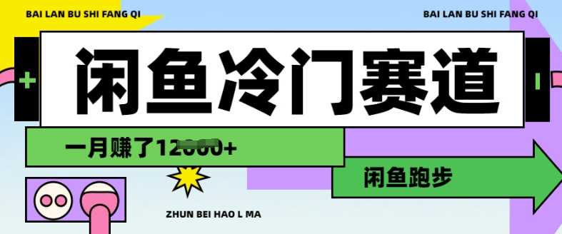 闲鱼冷门赛道，跑步挣钱，有人一个月挣了1.2w-占领资源网