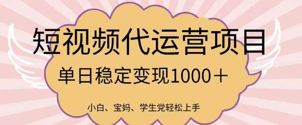 2025最新风口项目，短视频代运营日入多张【揭秘】-占领资源网