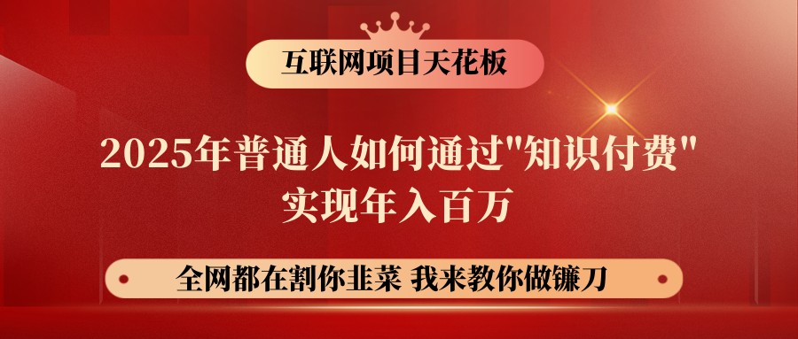 网创项目终点站-镰刀训练营超级IP合伙人，25年普通人如何通过“知识付费”年入百万-占领资源网