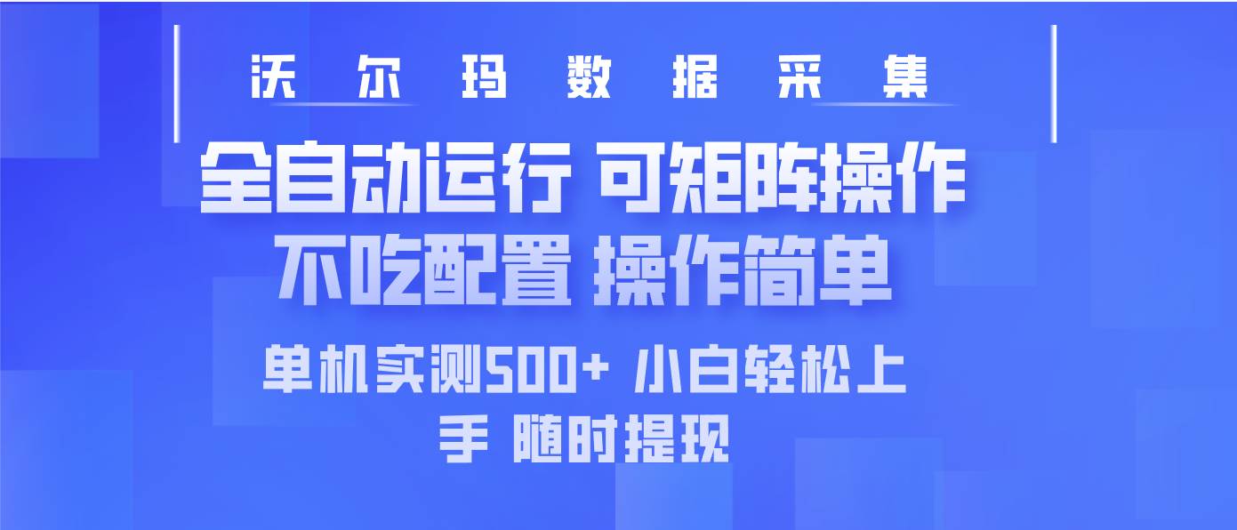 （14560期）最新沃尔玛平台采集 全自动运行 可矩阵单机实测500+ 操作简单-占领资源网