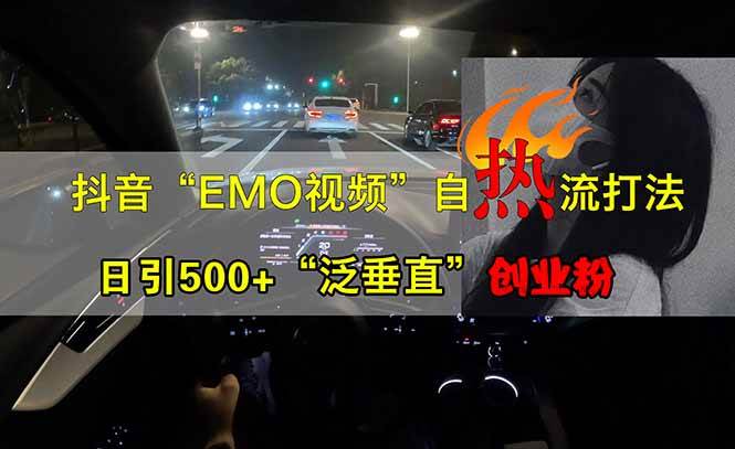 （14135期）抖音EMO自热流创业粉打法，三天起千粉号，单视频十万播放量，多账号矩…-占领资源网