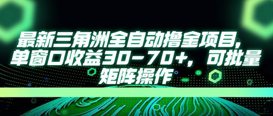 （14191期）最新三角洲全自动撸金项目，单窗口收益30-70+，可批量矩阵操作-占领资源网