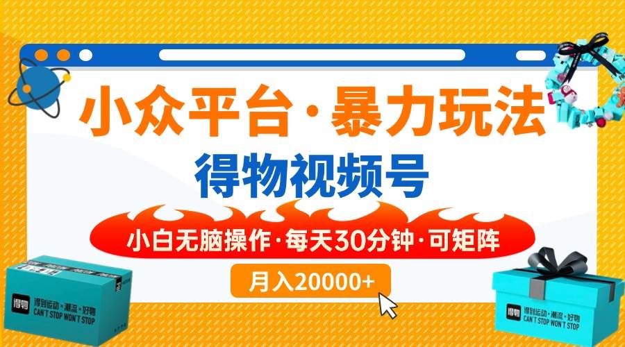 （14194期）小众平台暴力玩法，一键搬运爆款视频，可矩阵小白无脑操作，每天30分钟…-占领资源网