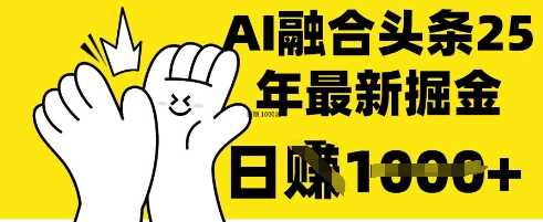 掌握这招：DeepSeek 融合今日头条，一键复制粘贴，日入 1k【揭秘】-占领资源网