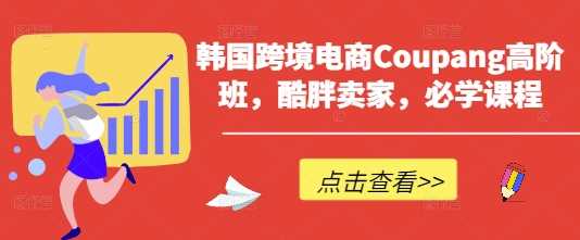 韩国跨境电商Coupang高阶班，酷胖卖家，必学课程-占领资源网