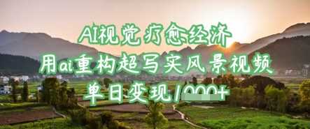 AI视觉疗愈经济：用ai重构超写实风景视频，单日变现多张-占领资源网