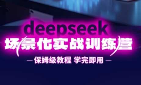 DeepSeek场景化实战训练营，保姆级教程，学完即用，手把手教你用DeepSeek提升效率-占领资源网