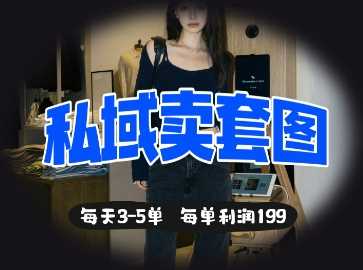 私域卖套图每天3-5单，每单利润99-占领资源网