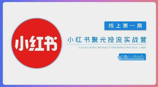 小红书聚光陪跑第一期，教你从0到1玩转小红书聚光投流，搭建小红书付费投流团队，更快的见到效果-占领资源网