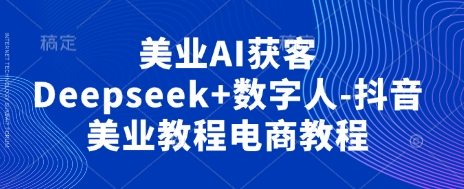美业AI获客Deepseek+数字人-抖音美业教程电商教程-占领资源网