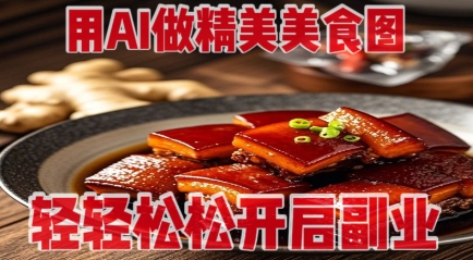 用AI做精美美食图，无需专业设备拍摄，轻轻松松开启副业-占领资源网