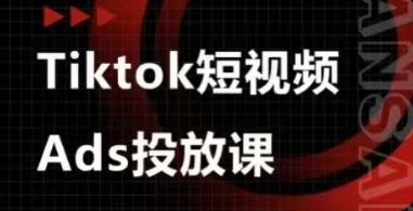 Ads视频投放课，tiktok短视频广告投放课-占领资源网