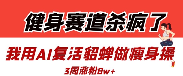 健身赛道杀疯了？我用AI复活貂蝉做瘦身操，3周涨粉8W-占领资源网
