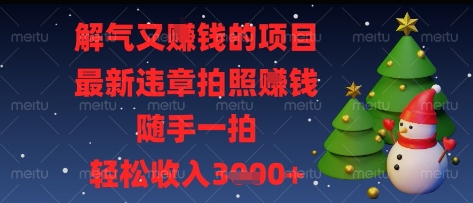 解气又挣钱的项目，最新违章拍照挣钱，随手一拍，轻松收入多张【揭秘】-占领资源网