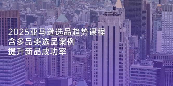 （14434期）2025亚马逊选品趋势课程，含多品类选品案例，提升新品成功率-占领资源网