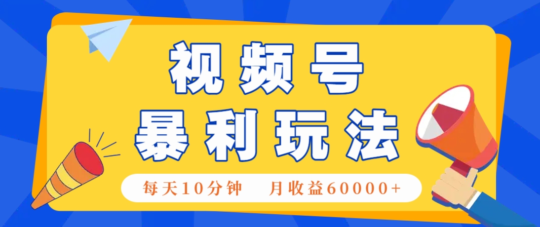 视频号AI赚钱法，每天只需10分钟，月入6万+！（超详细拆解）-占领资源网