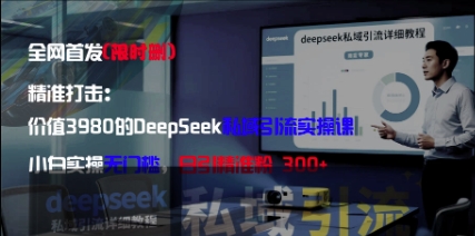 精准打击：价值3980的DeepSeek私域引流实操课，小白实操无门槛，日引精准粉300+-占领资源网