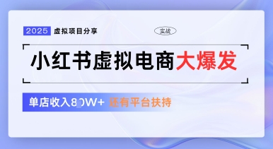 小红书虚拟电商项目，平台大力免费流量扶持，低门槛1拖3玩法-占领资源网