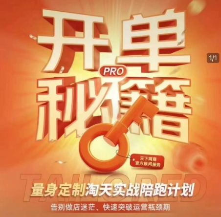 淘宝开单秘籍PRO，量身定制淘天实战陪跑计划，告别做店迷茫、快速突破运营瓶颈期（更新）-占领资源网