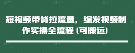 短视频带货拉流量，编发视频制作实操全流程(可搬运)-占领资源网